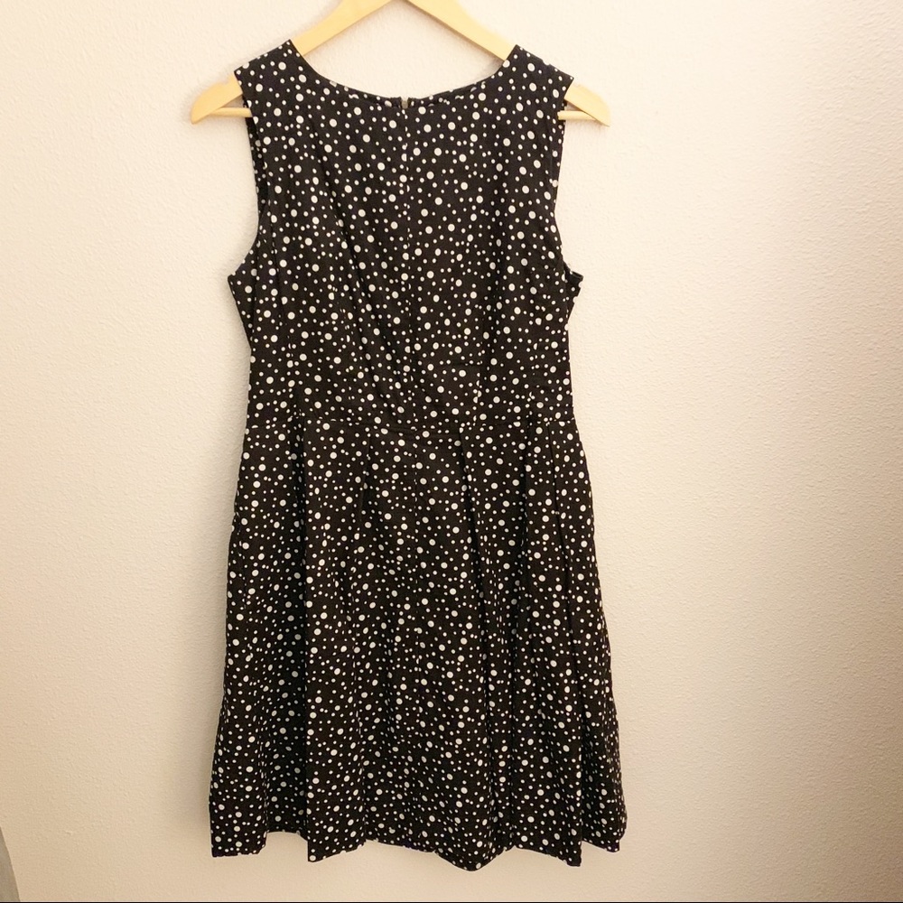 Taylor Black & White Polka Dot Dress - Size 8